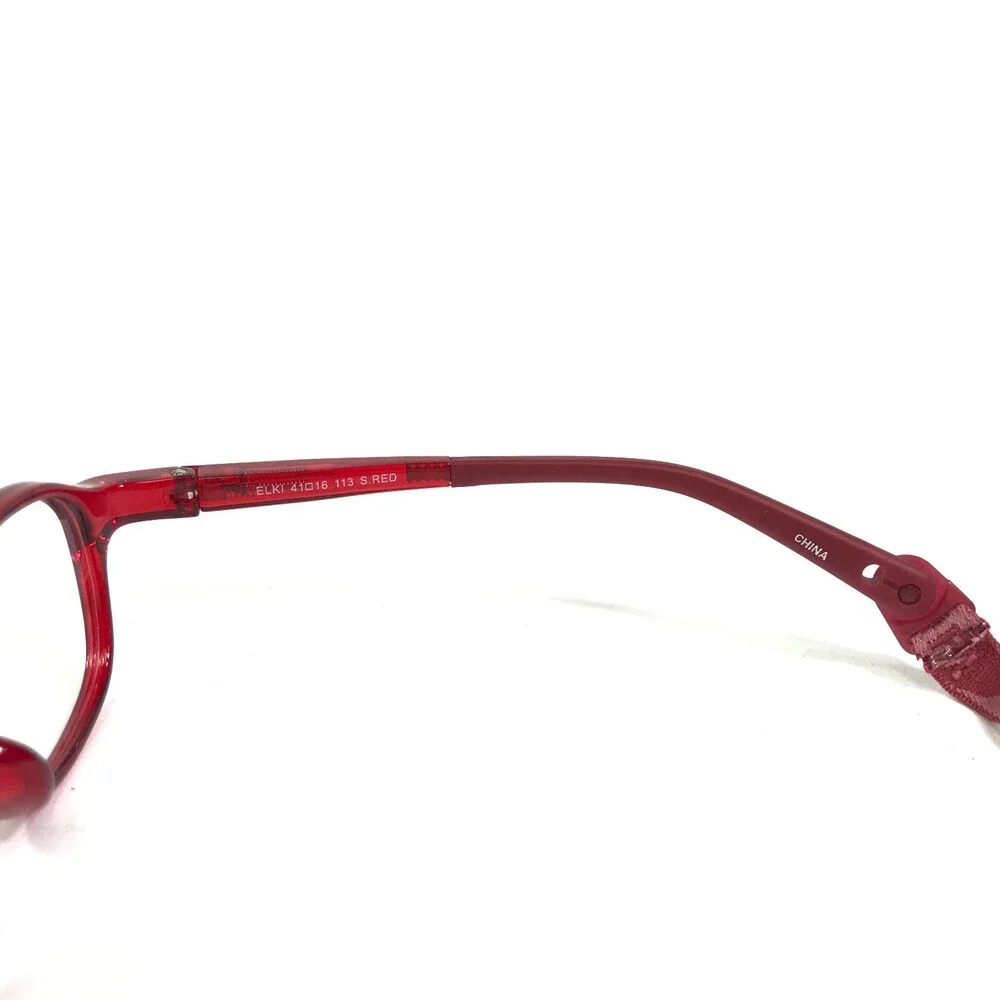 Miraflex Kids Goggles Eyeglasses Frames ELKI Clear Red Square Full Rim 41-16-113